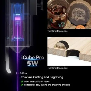 Sculpfun iCube Pro 5W taşınabilir lazer kazıma makinesi - Görsel 9